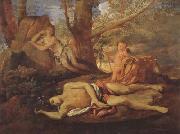 Nicolas Poussin E-cho and Narcissus (mk08) oil on canvas